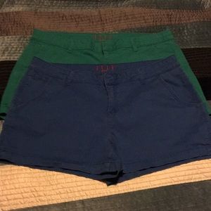 2 pair size 16 chino style shorts
